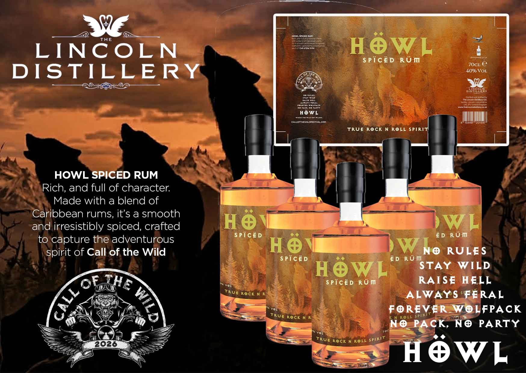 HOWL Spiced Rum promo
